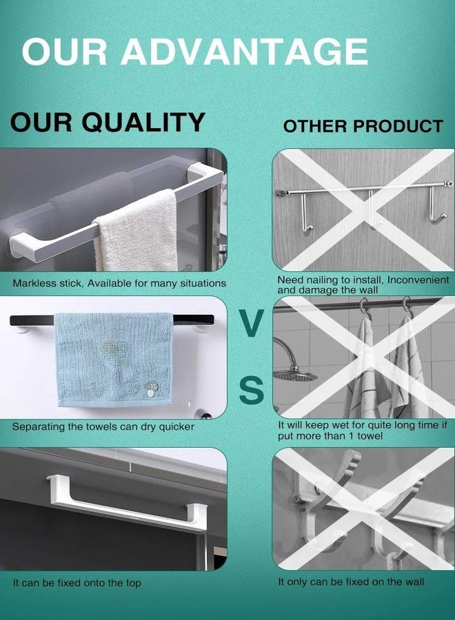ZIVIK Magic Sticker Self Adhesive Plastic Wall Mounted Napkin Towel Holder Stand for Bathroom, Kitchen and Wash Basin Towel Bar (Multi Color, Size :- 46 X 6.5 X 4.7 cm) - Image 5